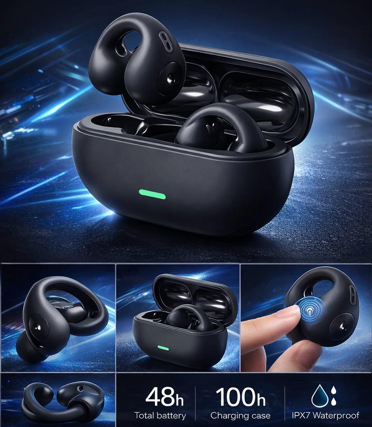 Wireless Clip Earbuds